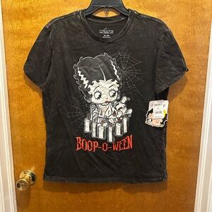Betty Boop Halloween short sleeve black tshirt new women’s size XS top